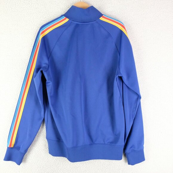 Psycho Bunny Blue Performance Jacket with Rainbow Stripes - Picture 6 of 11